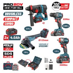 BORMANN PRO BBP5438X44T4CA ΣΕΤ BRUSHLESS ΜΠΑΤΑΡΙΑΣ,ΔΡΑΠΑΝ/ΒΙΔΟ,ΓΩΝΙΑΚΟΣ ΤΡΟΧΟΣ,ΠΝΕΥΜΑΤΙΚΟ & ΜΠΟΥΛ/ΔΟ 085751