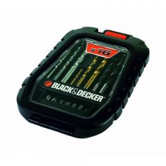 BLACK AND DECKER ΣΕΤ 16 ΤΕΜ  ΜΕ ΜΥΤΕΣ & ΤΡΥΠΑΝΙΑ ΤΙΤΑΝΙΟΥ + ΚΑΣΕΤΙΝΑ A7186-XJ