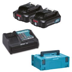 MAKITA ΣΕΤ 2 ΜΠΑΤΑΡΙΕΣ 12V/2.0Ah ΣΕ ΘΗΚΗ ΜΕΤΑΦΟΡΑΣ 197658-5