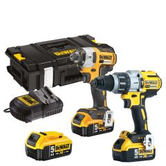 DEWALT 18V 5.0AH XR BRUSHLESS ΚΡΟΥΣΤΙΚΟ ΔΡΑΠΑΝΟΚΑΤΣΑΒΙΔΟ & ΠΑΛΜΙΚΟ ΚΑΤΣΑΒΙΔΙ (Με 3 μπαταρίες) DCK276P3-QW