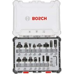 BOSCH ΣΕΤ ΦΡΕΖΕΣ ΓΙΑ ΡΟΥΤΕΡ 6MM - 15 ΤΕΜΑΧΙΩΝ 2607017471