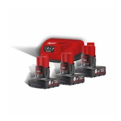 MILWAUKEE 3 ΜΠΑΤΑΡΙΕΣ 12V 6.0 AH (M12™ NRG-603)  ΦΟΡΤΙΣΤΗΣ (C12 C) 4933459208