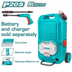 TOTAL ΕΠΑΓΓ. ΠΛΥΣΤΙΚΟ ΥΨΗΛΗΣ ΠΙΕΣΗΣ ΜΠΑΤ. Li-ion 2X20V ΧΩΡΙΣ ΜΠΑΤΑΡΙΑ & ΦΟΡΤΙΣΤΗ TPWLI4006
