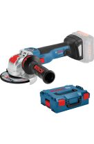 BOSCH ΓΩΝΙΑΚΟΣ ΤΡΟΧΟΣ ΜΠΑΤΑΡΙΑΣ GWX 18V-10 SC 125 MM ΜΕ ΡΥΘΜΙΖΟΜΕΝΗ ΤΑΧΥΤΗΤΑ X-LOCK 18V ΣΕ L-BOXX (SOLO) 06017B0400
