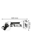 BOSCH ΓΩΝΙΑΚΟΣ ΤΡΟΧΟΣ ΜΠΑΤΑΡΙΑΣ PRO GWS 18V LI-ION SOLO 060193A308