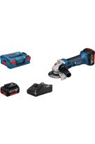 BOSCH ΓΩΝΙΑΚΟΣ ΛΕΙΑΝΤΗΡΑΣ ΜΠΑΤΑΡΙΑΣ GWS 18-125 V-LI PROFESSIONAL 18V ΜΕ 2 ΜΠΑΤΑΡΙΕΣ + ΦΟΡΤΙΣΤΗ 060193A30Y