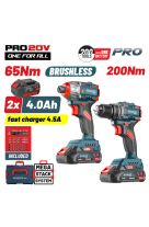 BORMANN PRO ΣΕΤ COMPACT BRUSHLESS ΚΡΟΥΣΤΙΚΟ ΔΡΑΠΑΝ/ΒΙΔΟ & ΠΑΛΜΙΚΟ ΚΑΤΣΑΒΙΔΙ BBP5431X44T2CA 084839