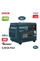 BORMANN PRO BGB9510 ΓΕΝΝΗΤΡΙΑ ΠΕΤΡΕΛΑΙΟΥ ΣΥΝΕΧ. ΑΠΟΔΟΣΗ 5000W,418CC,ΜΙΖΑ,72DB,ΠΡΙΖΑ ATS 086246