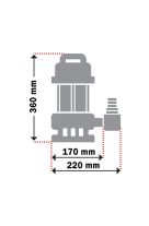 KRAFT ΑΝΤΛΙΑ ΥΠΟΒΡΥΧΙΑ ΑΚΑΘΑΡΤΩΝ 1100W 43574