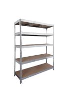 UNIMAC ΡΑΦΙΕΡΑ ΜΕΤΑΛΛΙΚΗ 100x50x200 ΓΑΛΒ. 300kg 5 ΡΑΦΙΑ MDF 610418