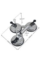 BULLE ΒΕΝΤΟΥΖΑ ΤΡΙΠΛΗ ΑΛΟΥΜΙΝΙΟΥ 3 x Φ 118 mm - 130 kg 64304