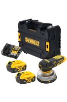 DEWALT 18V XR BL ΕΚΚΕΝΤΡΟ ΤΡΙΒΕΙΟ 125MM (2x5.0AH) ΣΕ ΚΑΣΕΤΙΝΑ TSTAK DCW211P2-QW