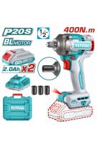TOTAL ΕΠΑΓΓ. ΜΠΟΥΛΟΝΟΚΛΕΙΔΟ ΜΠΑΤ. Li-ion 20V / 2Ah / 400Nm / 2 ΜΠΑΤΑΡΙΕΣ TIWLI2040E