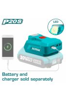 TOTAL ΦΟΡΤΙΣΤΗΣ USB-A 20V Li-Ion Powerbank SOLO TUCLI2022