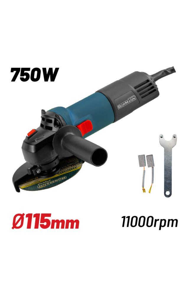 BORMANN ΓΩΝΙΑΚΟΣ ΤΡΟΧΟΣ 750W, Φ115MM BAG7100 042402
