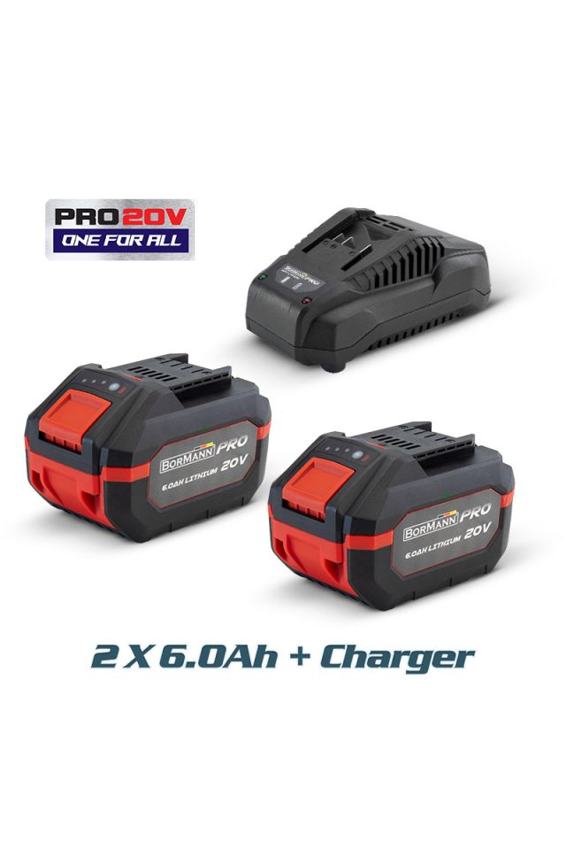 BORMANN Pro ΜΠΑΤΑΡΙΕΣ ΣΕΤ 2 Χ 6.0Ah ΚΑΙ ΦΟΡΤΙΣΤΗΣ BBP9110 053156