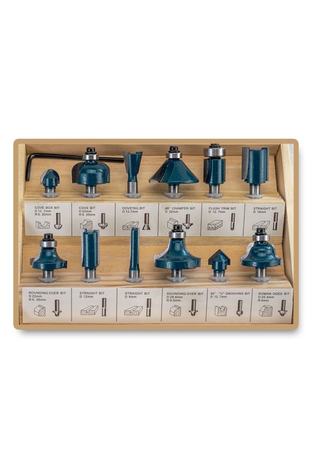 BORMANN PRO BHT1615 ΣΕΤ ΦΡΕΖΕΣ ΡΟΥΤΕΡ 12ΤΕΜ,6MM 054672