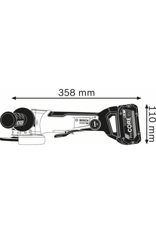 BOSCH ΓΩΝΙΑΚΟΣ ΤΡΟΧΟΣ ΜΠΑΤΑΡΙΑΣ GWX 18V-10 SC 125 MM PROFESSIONAL 06017B0401
