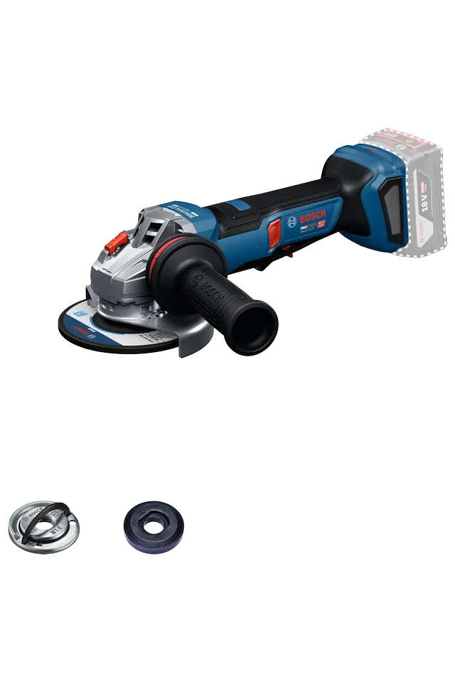 BOSCH ΓΩΝΙΑΚΟΣ ΤΡΟΧΟΣ ΜΠΑΤΑΡΙΑΣ 18V Li-Ion 125mm GWS18V-11PS (ΜΟΝΟ ΣΩΜΑ) 06019N4300