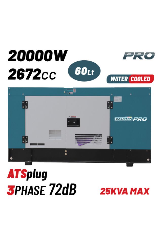 BORMANN PRO  ΓΕΝΝΗΤΡΙΑ ΠΕΤΡΕΛΑΙΟΥ ΥΔΡΟΨΥΚΤΗ 18000W,25KVA,2672CC,ΚΛΕΙΣΤΟΥ ΤΥΠΟΥ,ΤΡΙΦΑΣΙΚΗ BGB9950 080770