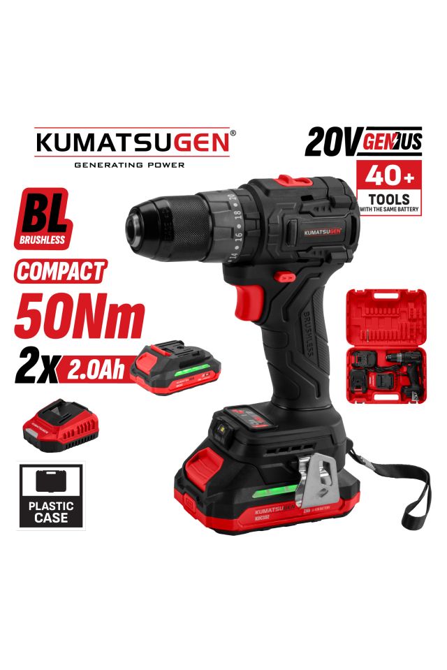 KUMATSUGEN ΔΡΑΠΑΝΟΚΑΤΣΑΒΙΔΟ ΚΡΟΥΣΤΙΚΟ COMPACT,BRUSHLESS ΜΠΑΤΑΡΙΑΣ 20V,2 ΤΑΧΥΤΗΤΕΣ (2X2AH) KDC110 081234