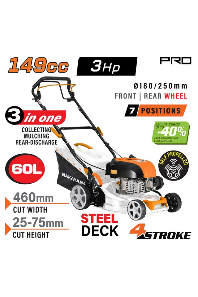 NAKAYAMA PRO ΧΛΟΟΚΟΠΤΙΚΗ ΒΕΝΖΙΝΗΣ ΑΥΤΟΚΙΝΟΥΜΕΝΗ,149CC PM5465 084082