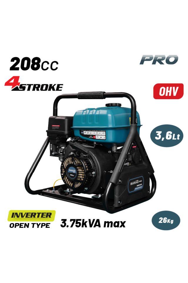 BORMANN PRO ΓΕΝΝΗΤΡΙΑ ΒΕΝΖΙΝΗΣ INVERTER ΑΝΟΙΧΤΟΥ ΤΥΠΟΥ 3000W,208CC,1X16A BGB4035 085485