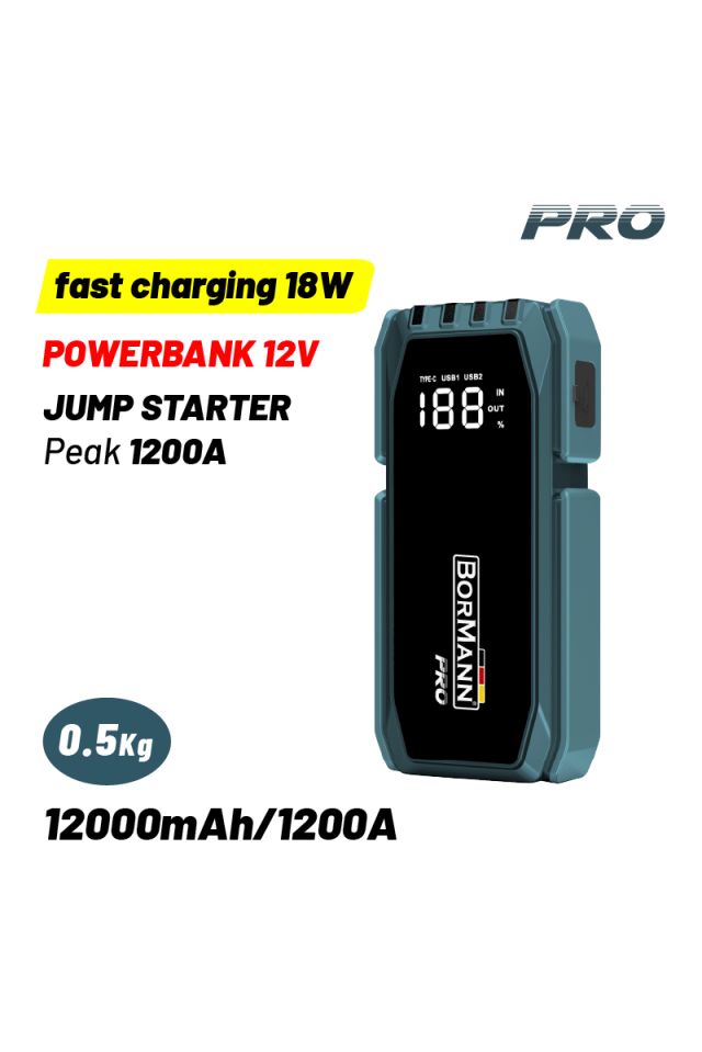 BORMANN PRO ΕΚΚΙΝΗΤΗΣ ΜΠΑΤΑΡΙΑΣ ΦΟΡΗΤΟΣ & POWERBANK 12V BBC8530 085560
