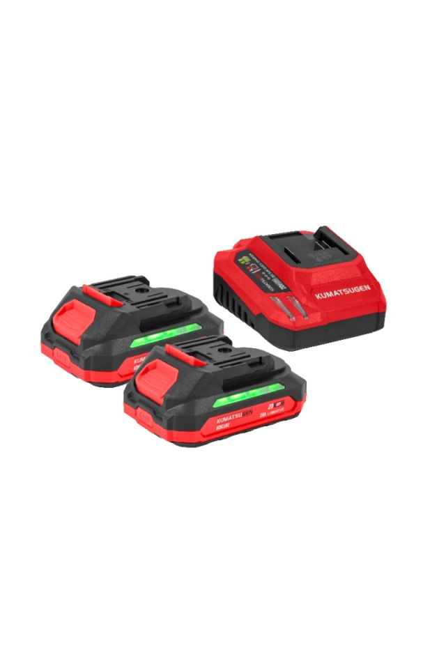 KUMATSUGEN STARTER KIT 20VGENIUS,ΜΠΑΤΑΡΙΕΣ 2X2.0AH & ΦΟΡΤΙΣΤΗΣ 4Α KDC822 087038