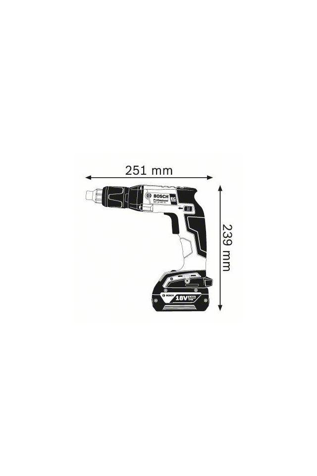 BOSCH ΚΑΤΣΑΒΙΔΙ ΓΥΨΟΣΑΝΙΔΩΝ ΜΠΑΤΑΡΙΑΣ GSR 18 V-EC TE PROFESSIONAL (SOLO) 06019C8004