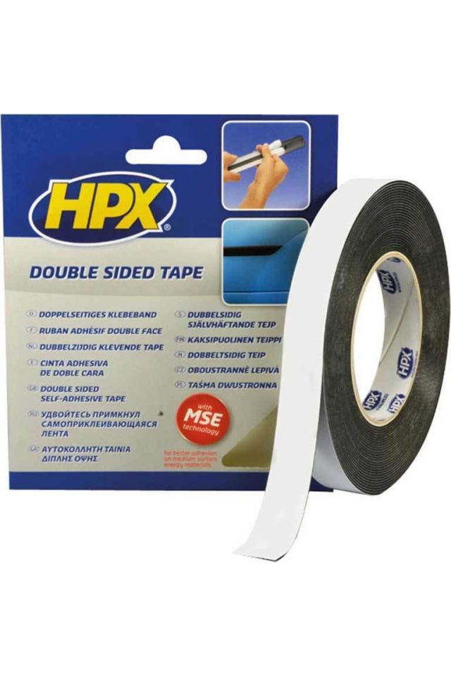 Ταινία διπλής όψης μαύρη auto 12mm x 10m