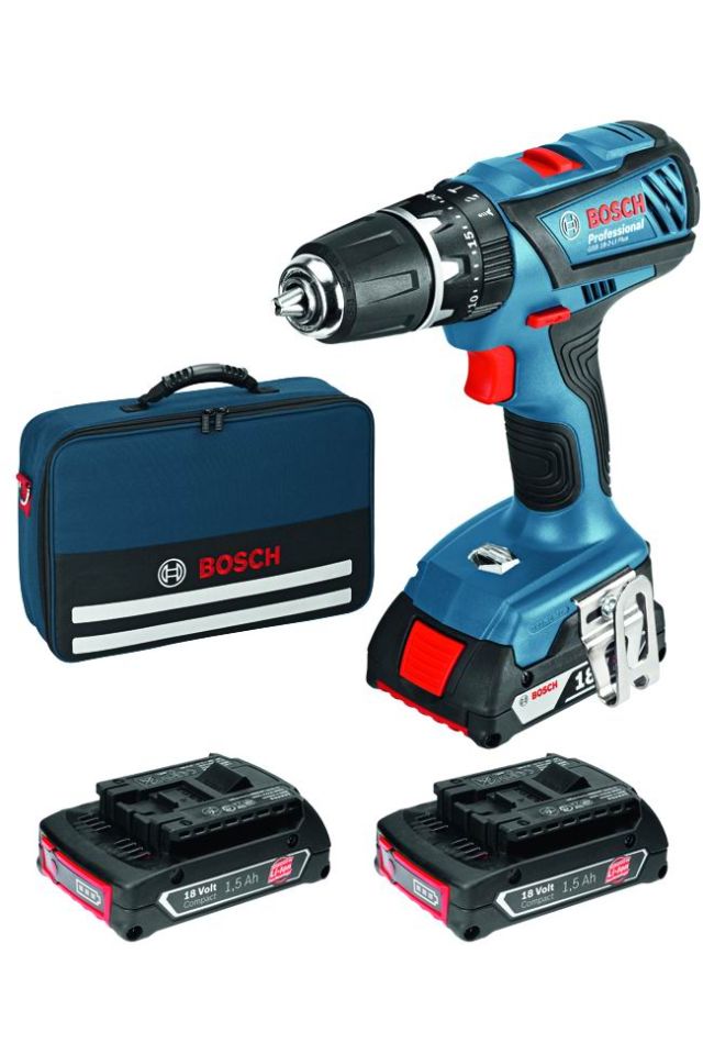 BOSCH ΚΡΟΥΣΤΙΚΟ ΔΡΑΠΑΝΟΚΑΤΣΑΒΙΔΟ ΜΠΑΤΑΡΙΑΣ GSB 18-2-LI PLUS PROFESSIONAL  (3x1,5 AH) 06019E7101