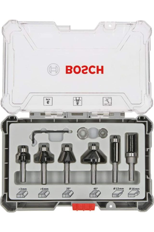 BOSCH ΣΕΤ ΦΡΕΖΕΣ ΓΙΑ ΡΟΥΤΕΡ  6mm - 6 ΤΕΜΑΧΙΩΝ 2607017468