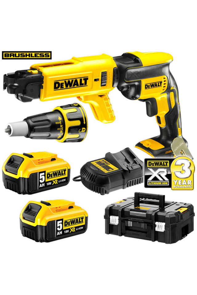 DEWALT ΚΑΤΣΑΒΙΔΙ ΓΥΨΟΣΑΝΙΔΑΣ ΑΥΤΟΤΡΟΦΟΔΟΤΟΥΜΕΝΟ 18V BRUSHLESS (2X5.0AH) DCF620P2K
