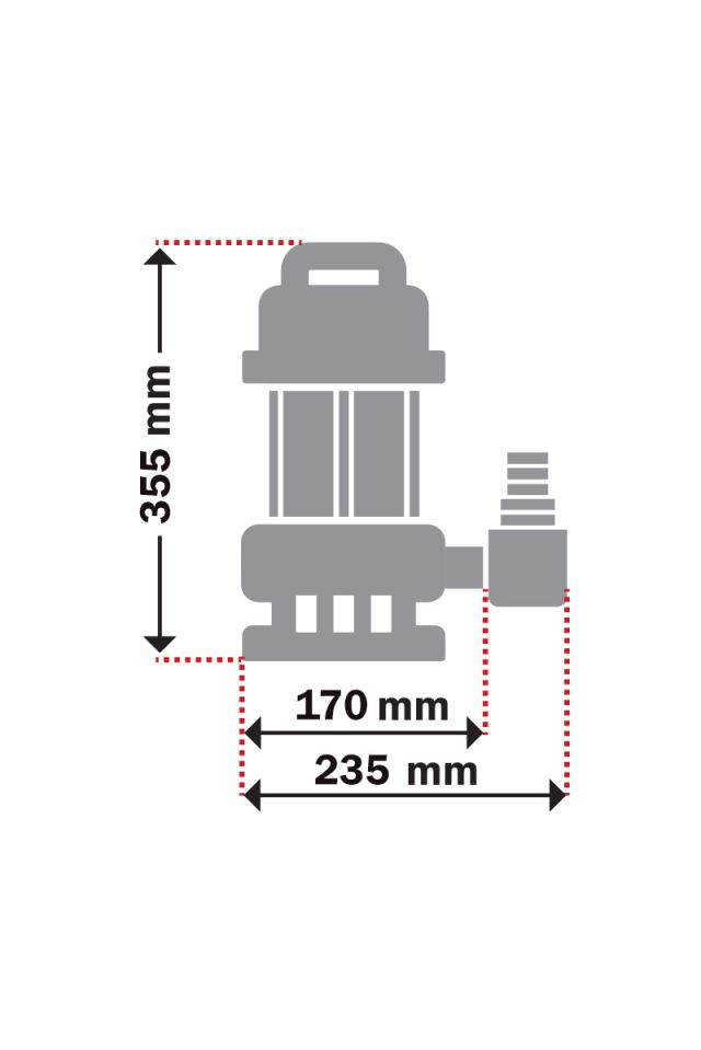 KRAFT ΑΝΤΛΙΑ ΥΠΟΒΡΥΧΙΑ ΑΚΑΘΑΡΤΩΝ 1100W ΙΝΟΧ 43533