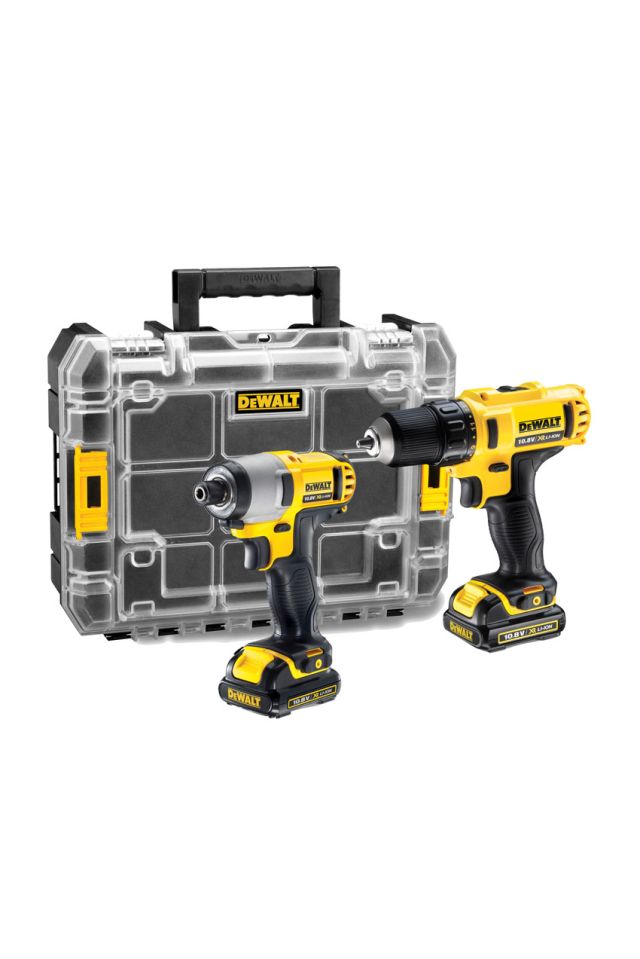 DEWALT ΣΕΤ ΔΡΑΠΑΝΟΚΑΤΣΑΒΙΔΟ & ΠΑΛΜΙΚΟ ΚΑΤΣΑΒΙΔΙ 10.8V ΜΕ 2 ΜΠΑΤΑΡΙΕΣ 2AH ΚΑΙ ΘΗΚΗ DCK211D2T-QW