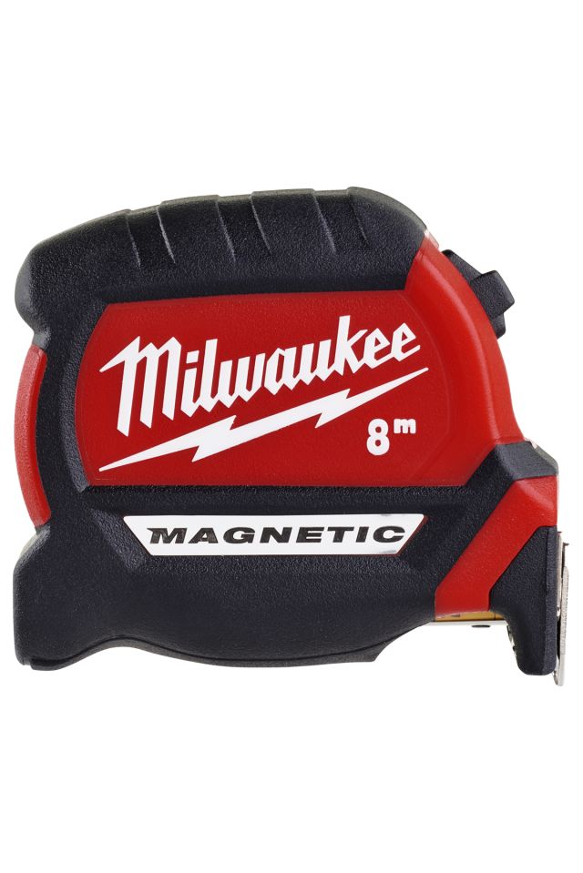 MILWAUKEE PREMIUM ΜΑΓΝΗΤΙΚΟ ΜΕΤΡΟ ΜΕ ΠΛΑΤΙΑ ΛΑΜΑ 8m 4932464600