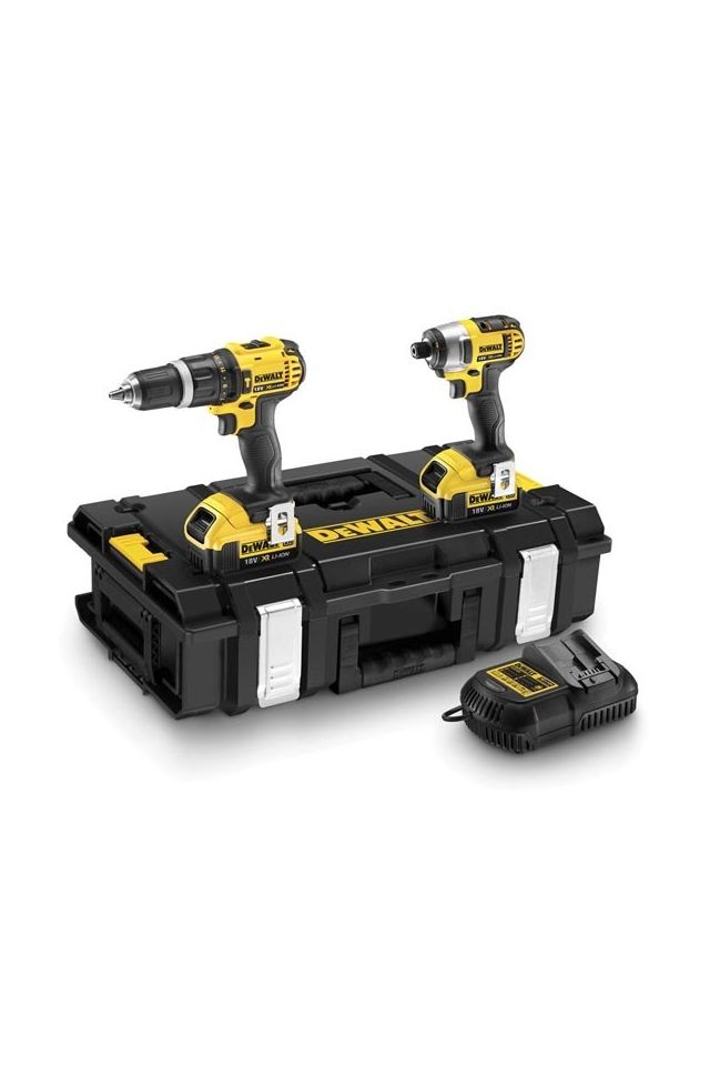 DEWALT ΣΕΤ ΔΡΑΠΑΝΟΚΑΤΣΑΒΙΔΟ & ΠΑΛΜΙΚΟ ΚΑΤΣΑΒΙΔΙ 18V ΜΕ 2 ΜΠΑΤΑΡΙΕΣ 4AH ΚΑΙ ΘΗΚΗ DCK285M2-QW