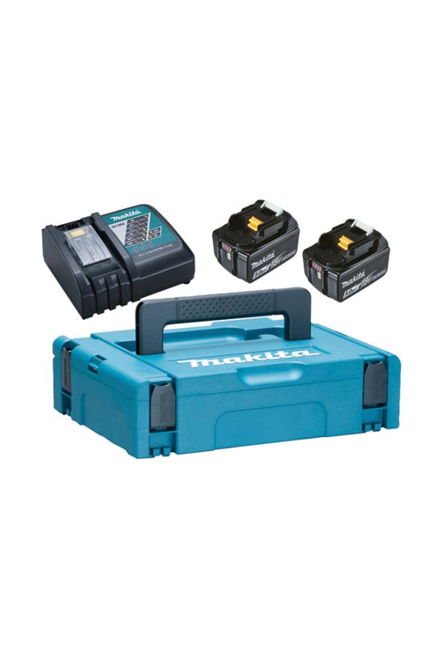 MAKITA ΣΕΤ 2 ΜΠΑΤΑΡΙΕΣ 18V / 5.0AH ΚΑΙ ΦΟΡΤΙΣΤΗΣ ΣΕ ΘΗΚΗ ΜΕΤΑΦΟΡΑΣ 197624-2