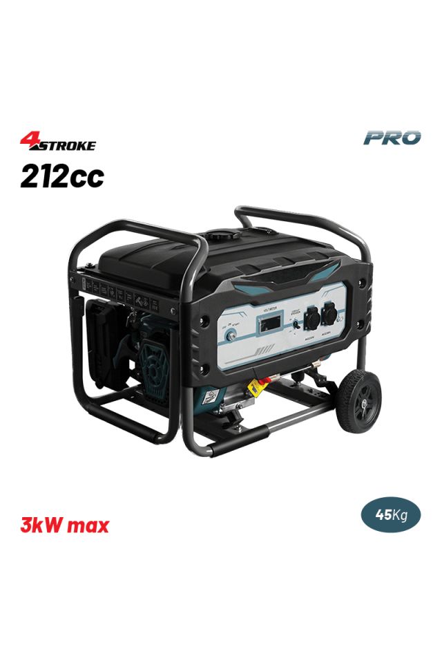 BORMANN PRO BGB3710 ΓΕΝΝΗΤΡΙΑ ΒΕΝΖΙΝΗΣ ΣΥΝΕΧ. ΑΠΟΔΟΣΗ 2800W, 212cc,AVR, ΤΡΟΧΟΙ 086208