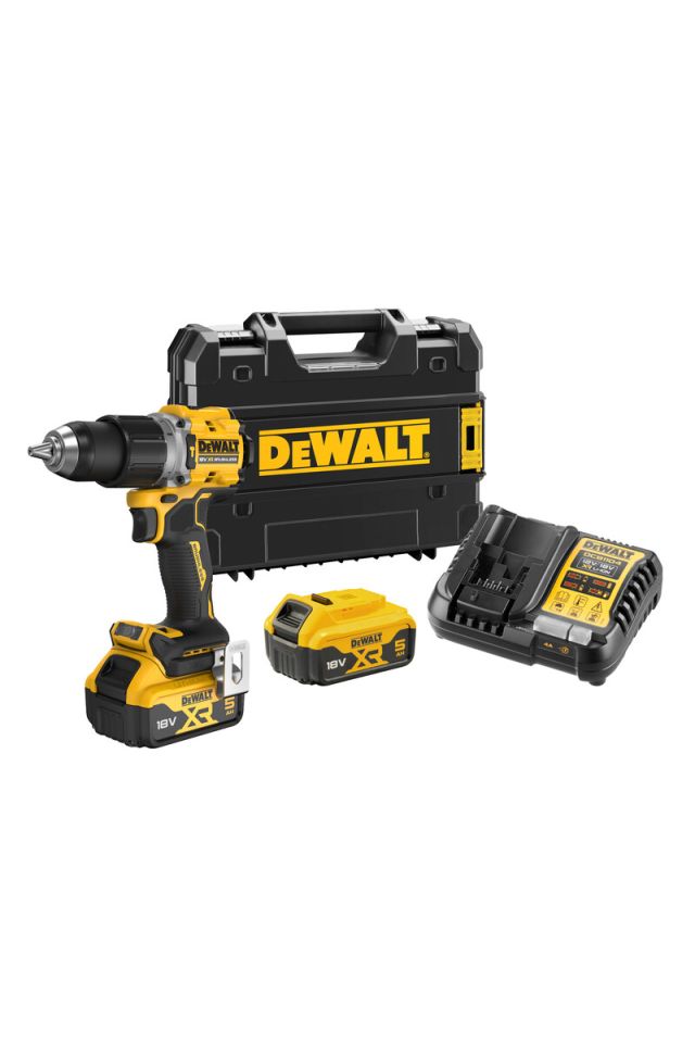 DEWALT ΚΡΟΥΣΤΙΚO ΔΡΑΠΑΝΟΚΑΤΣΑΒΙΔΟ BRUSHLESS XR 18V 13MM 90NM, (2 X5AH) DCD805P2T-QW