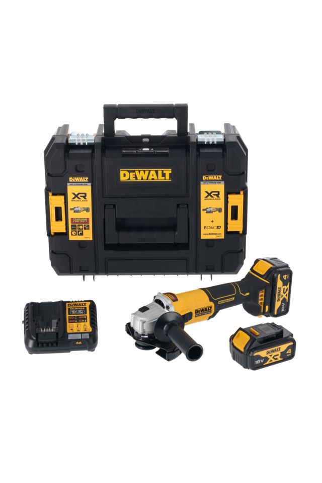 DEWALT ΓΩΝΙΑΚΟΣ ΤΡΟΧΟΣ 125MM 18V XR BRUSHLESS (2X4AH) DCG407M2T-QW