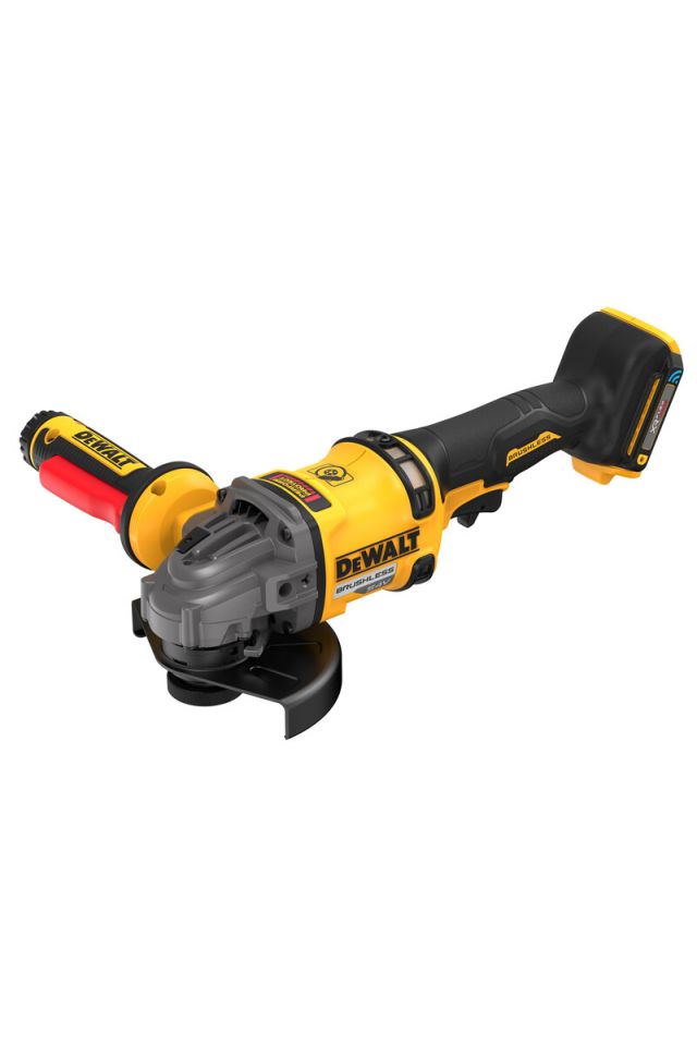 DEWALT ΤΡΟΧΟΣ ΜΕ ΔΙΑΚΟΠΤΗ ΠΛΕΥΡΙΚΗΣ ΛΑΒΗΣ 54V XR 125mm FLEXVOLT (SOLO) DCG418SHDN-XJ