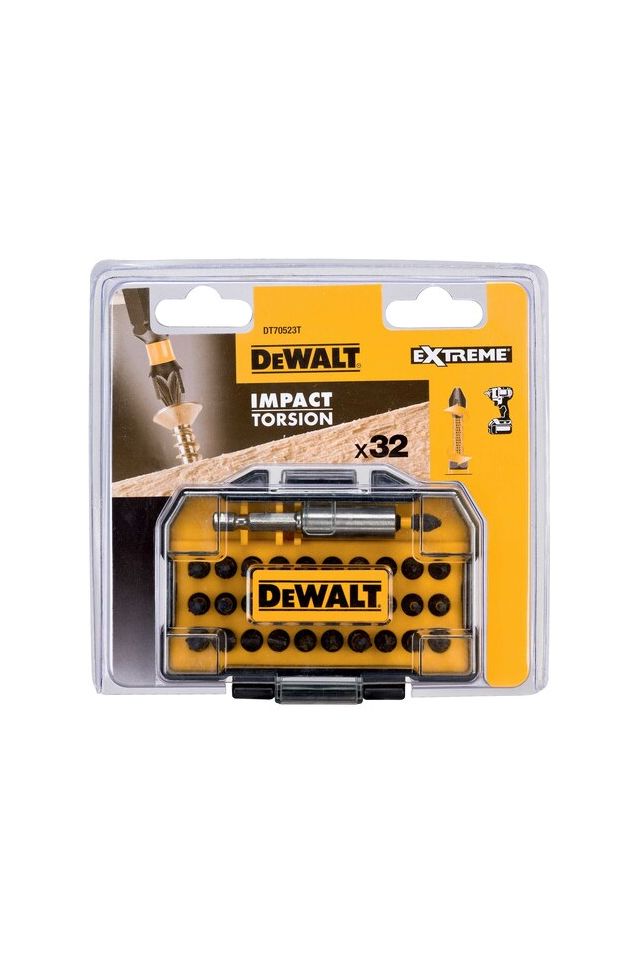 DEWALT ΣΕΤ EXTREME IMPACT TORSION ΜΕ ΜΥΤΕΣ ΒΙΔΩΜΑΤΟΣ 32 ΤΕΜ 25mm ΚΑΙ ΜΑΓΝΗΤΙΚΟ ΟΔΗΓΟ DT70523T-QZ