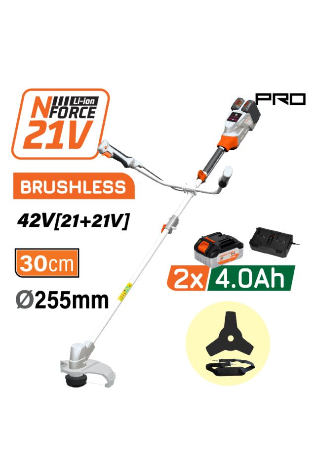 NAKAYAMA PRO ΘΑΜΝΟΚΟΠΤΙΚΟ BRUSHLESS ΜΠΑΤΑΡΙΑΣ 42V (21+21) 2X4AH EC4611X44 086406