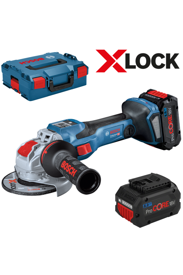 BOSCH  ΓΩΝΙΑΚΟΣ ΤΡΟΧΟΣ ΜΠΑΤΑΡΙΑΣ GWX 18V-15 SC PROFESSIONAL 06019H6501