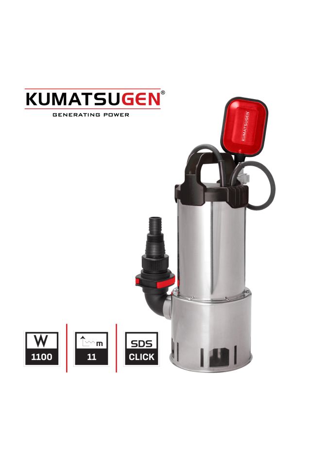 KUMATSUGEN ΑΝΤΛΙΑ ΑΚΑΘΑΡΤΩΝ ΙNOX,1100W,11M,18500L/H KWP125 081364