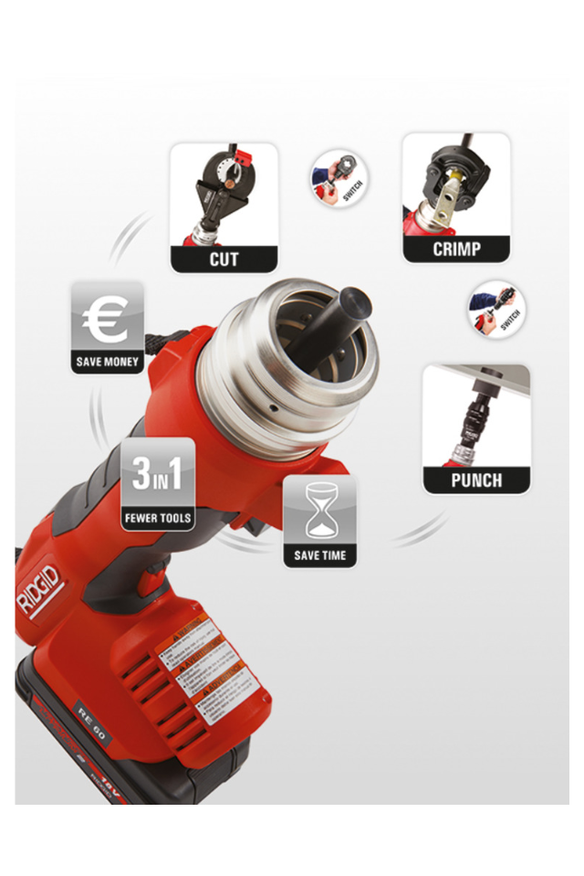 RIDGID ΠΡΕΣΑ ΣΥΣΦΙΞΗΣ ΜΠΑΤΑΡΙΑΣ RE 60 43633