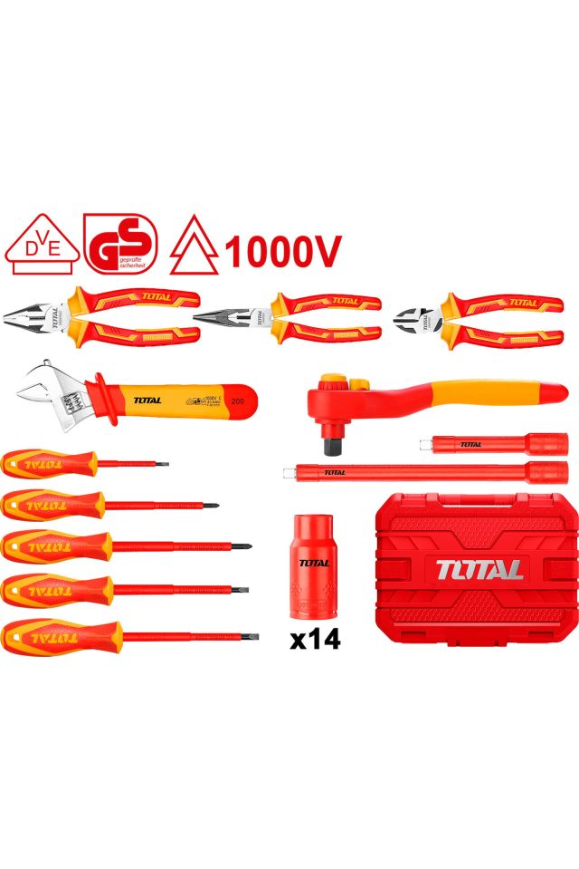 TOTAL ΚΑΣΕΤΙΝΑ ΕΡΓΑΛΕΙΩΝ ΧΕΙΡΟΣ 1000V VDE 26ΤΕΜ THKITH2601
