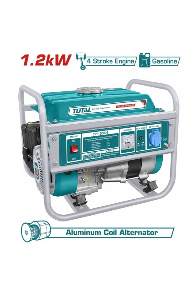 TOTAL ΗΛΕΚΤΡΟΓΕΝΝΗΤΡΙΑ ΒΕΝΖΙΝΗΣ 1.200W TP1150026